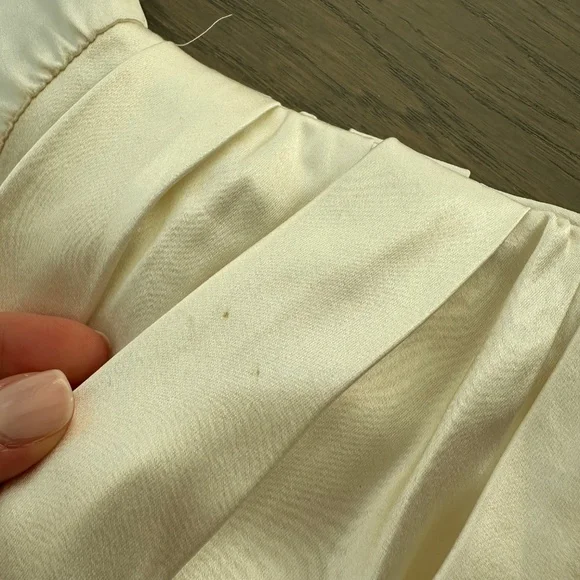 Reformation ESMEE White Ivory Silk Maxi Dress Wedding Long Sleeve with Tags - 2 - Picture 5 of 13